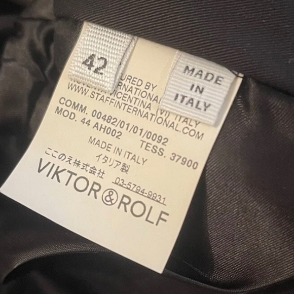 NWT! RUNWAY! Viktor & Rolf Buckled Trench Coat  Size IT 42 BLACK  Italy - Picture 14 of 15